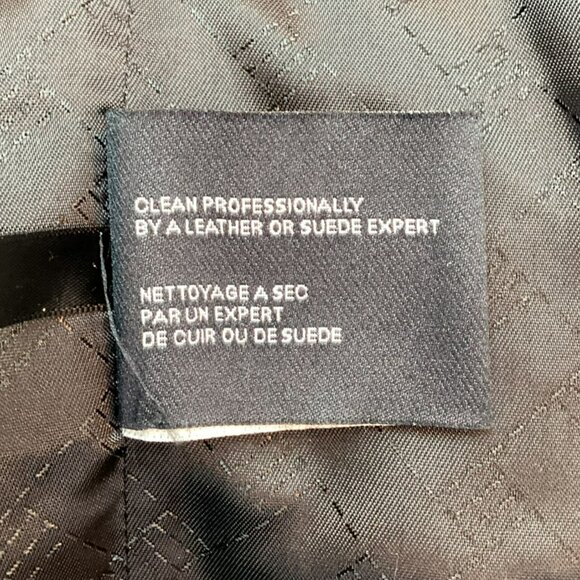 Cole Haan Genuine Lambskin Leather Quilted Zip Jacket Womens Medium Gold-Tone Ha - Picture 11 of 12